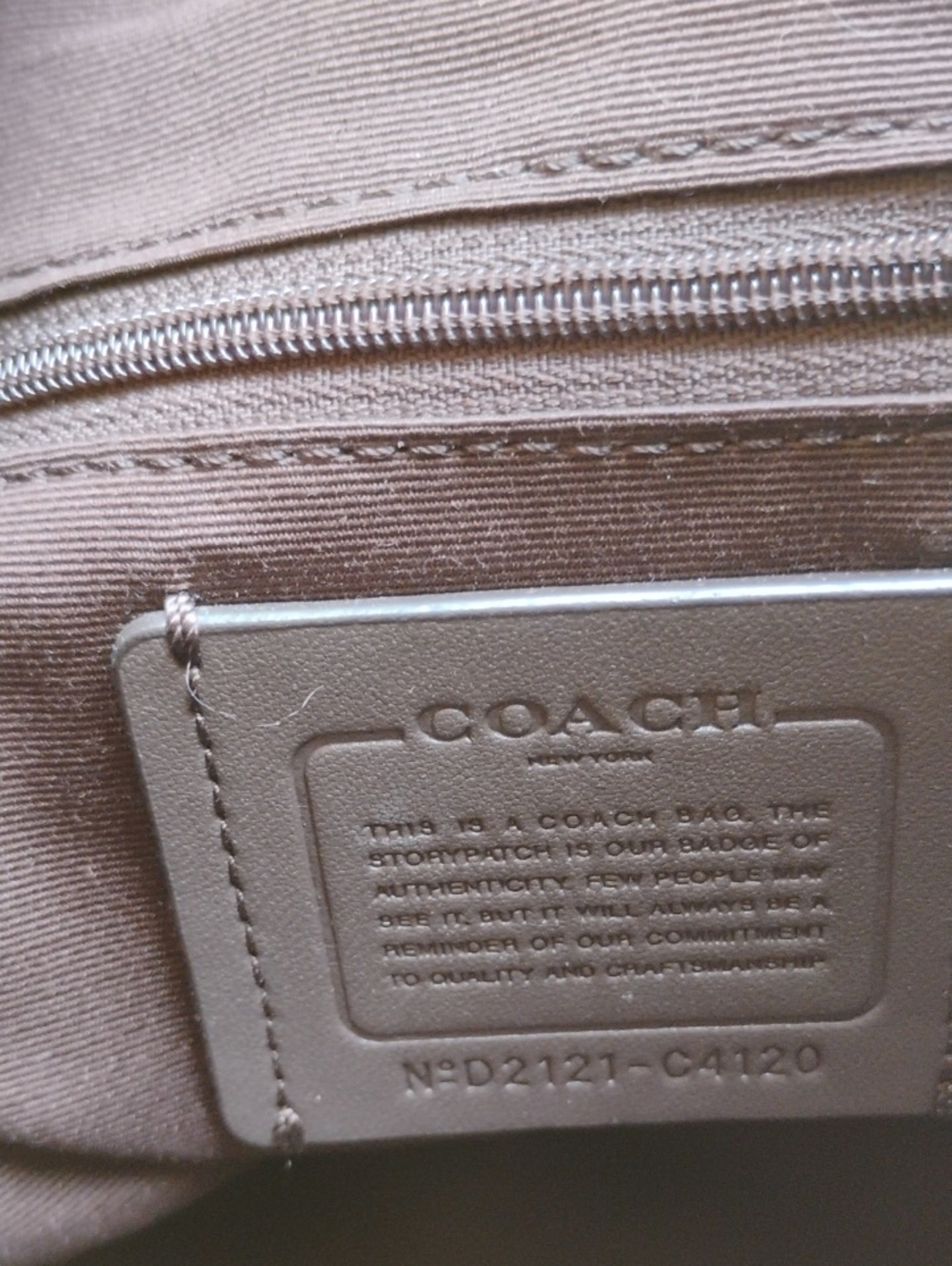 Coach Tan/Brown Signature Canvas Mini Backpack with Leather Trim - Picture 10 of 11
